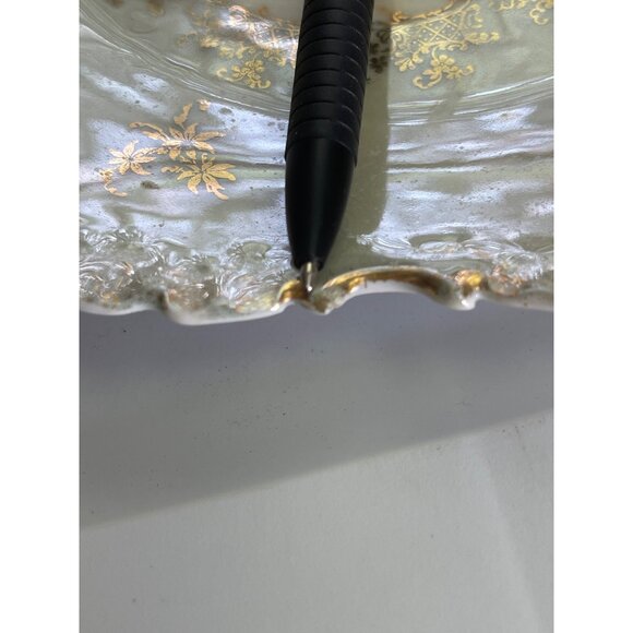 Antique Monbijou Bavarian Hand Painted Pastoral Maiden Opalescent Finish - Picture 9 of 9